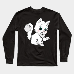 lovely cat pretty design beautifull, sweet for cat lovers Long Sleeve T-Shirt